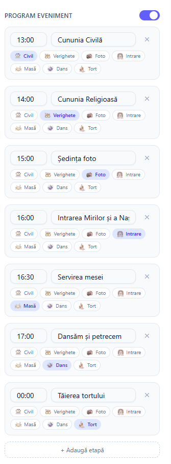 Programul evenimentului